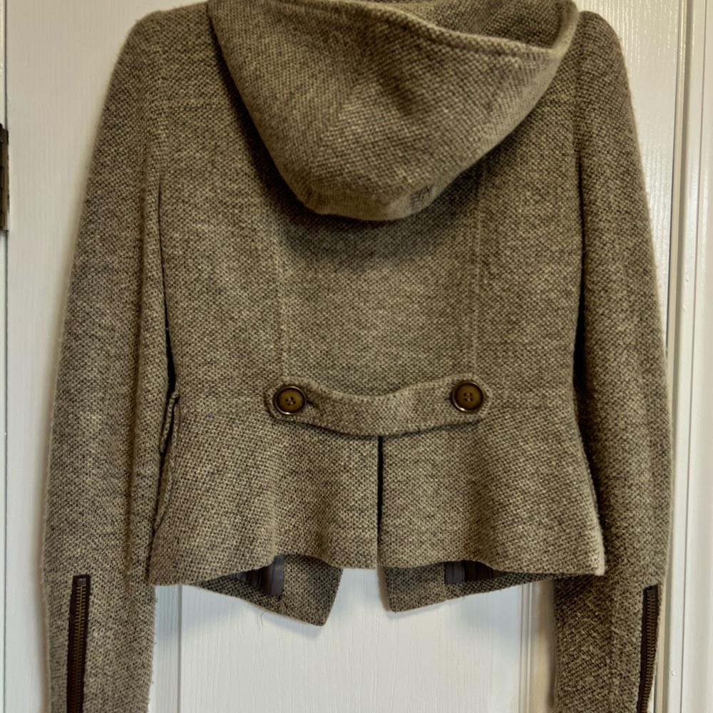 Nanette Lepore Women's d’Orsay’ Tan Tweed Jacket XS w/ Unique Details - Picture 10 of 12